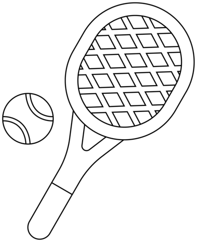 Tennis Emoji Coloring Page